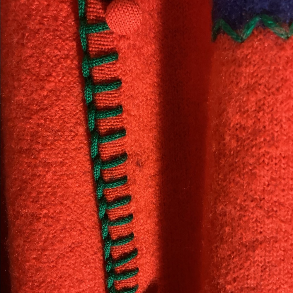 Vintage Vest Marisa Christina Red and Green Holiday - Picture 6 of 8